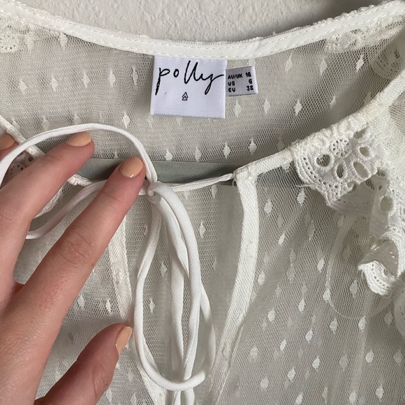 NWOT - PRINCESS POLLY - WHITE MESH COVER UP - Picture 6 of 9